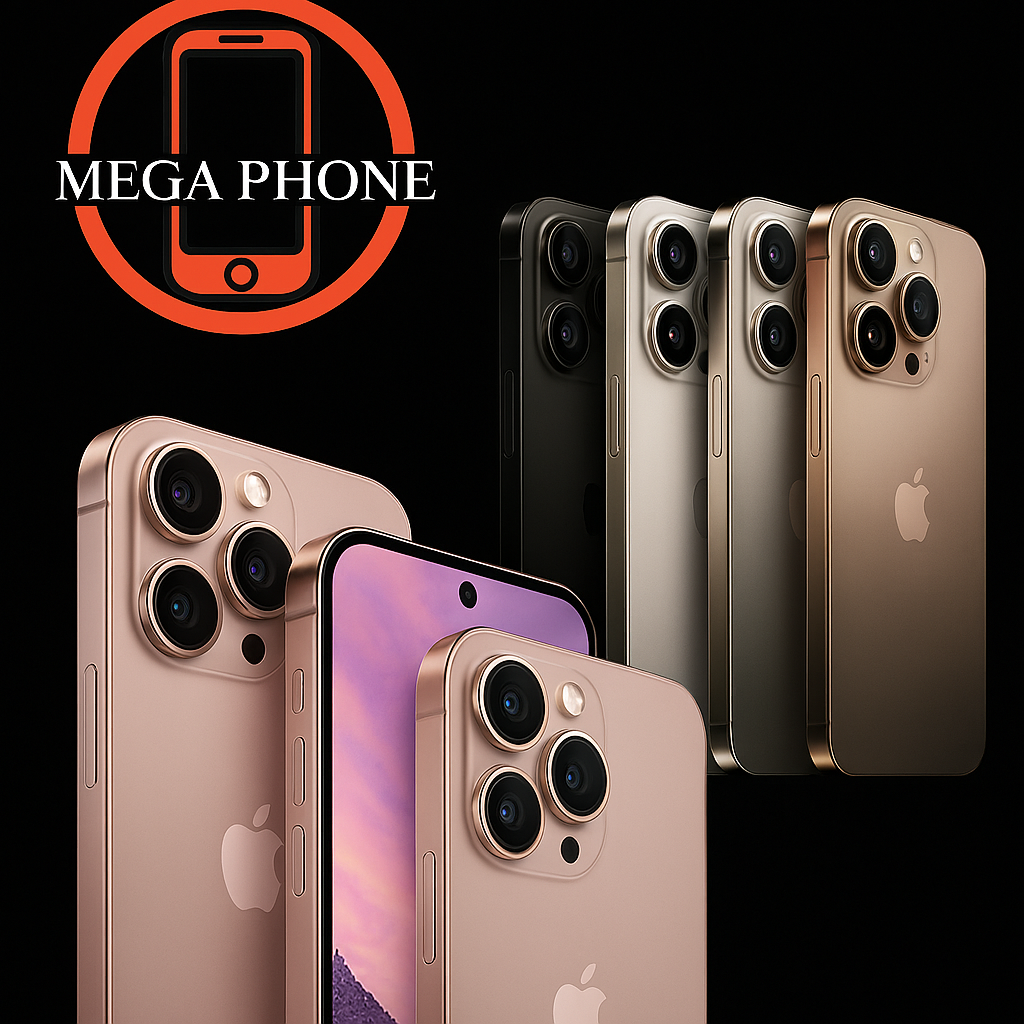Logo de MEGAPHONE07 con celulares iPhone